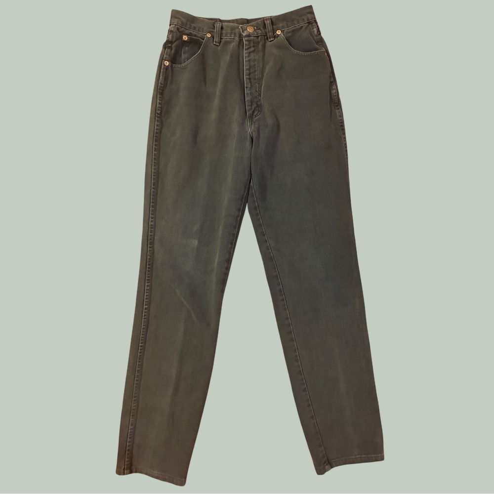 Vintage Wrangler‎ Silver Lake High Waisted Western Jeans Faded Black USA 9/10x36